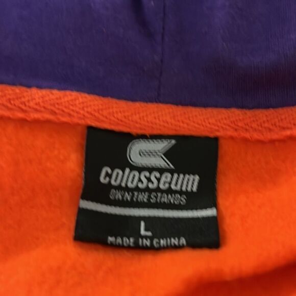 Colosseum Clemson Tigers  sweatshirt Size Large full zip hoodie pockets NWT - Picture 10 of 10
